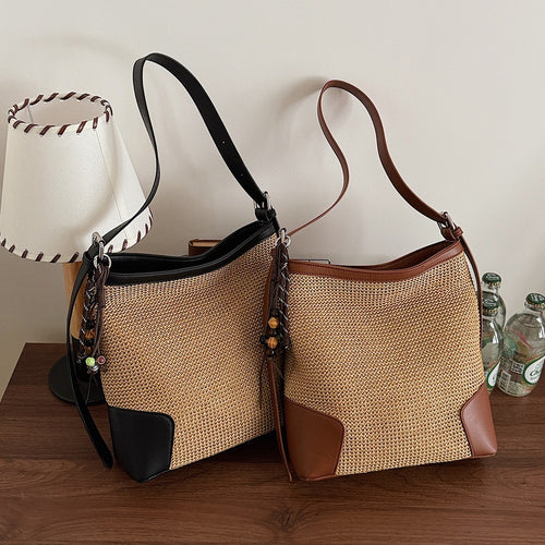 Damen Hobo-Tasche mit edler Flechtstruktur und abnehmbarem Schulterriemen Nord Taschen