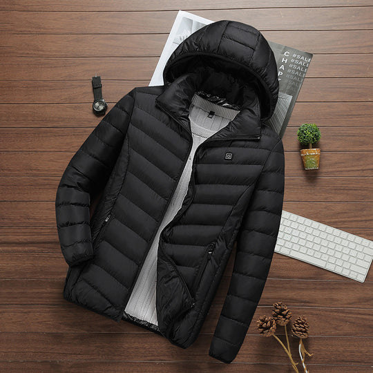 Herren ultraleichter gesteppter Parka mit Kapuze und thermoregulierender Isolierung Nord Taschen