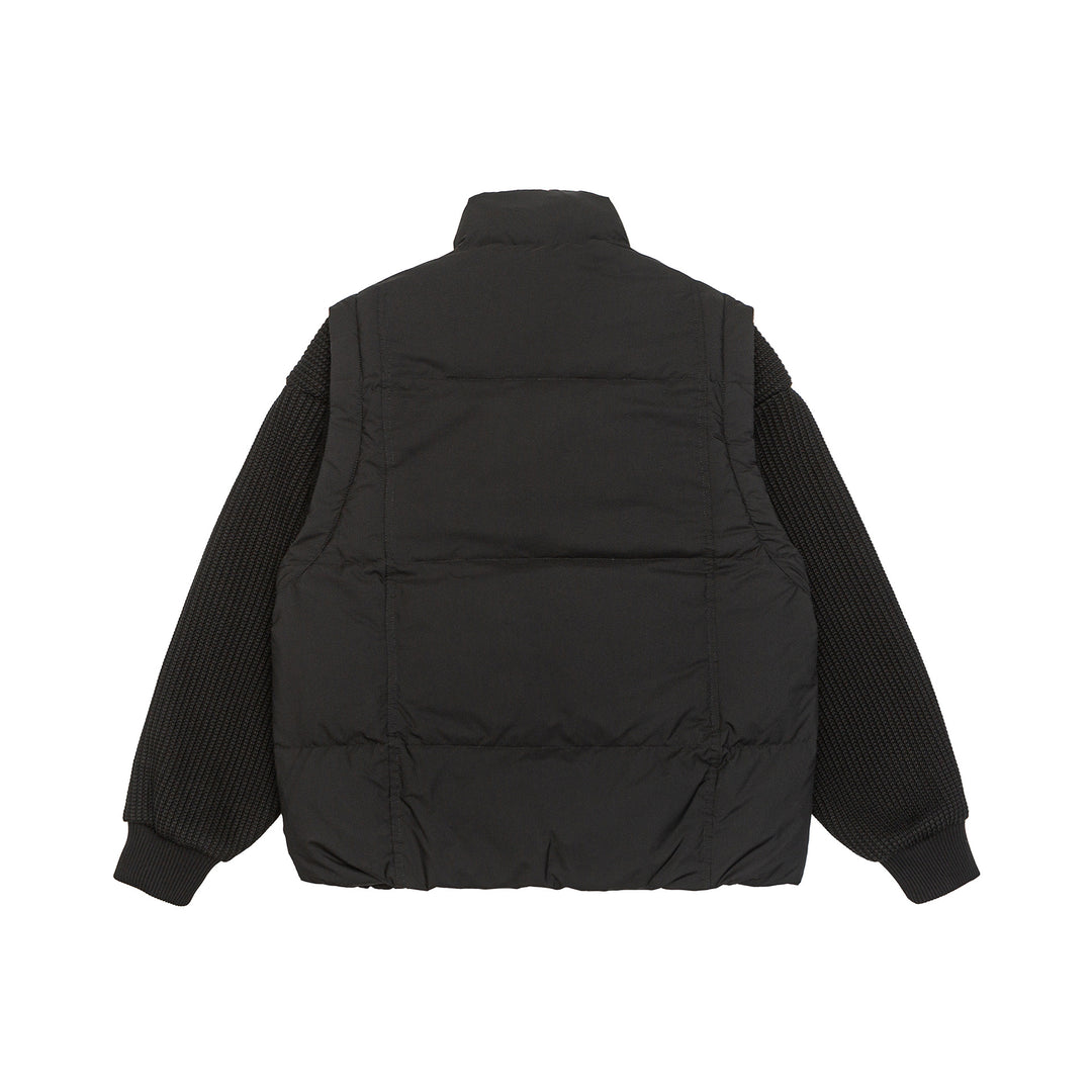 Herren Gefütterte Hybrid‑Steppjacke mit Strickärmeln und hohem Stehkragen Nord Taschen