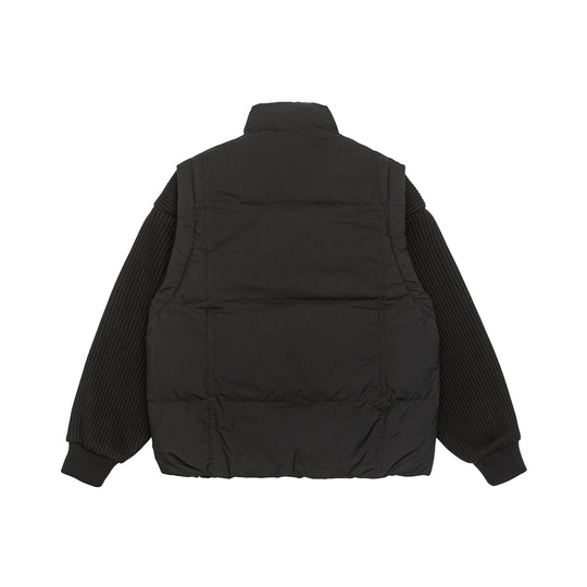 Herren Gefütterte Hybrid‑Steppjacke mit Strickärmeln und hohem Stehkragen Nord Taschen