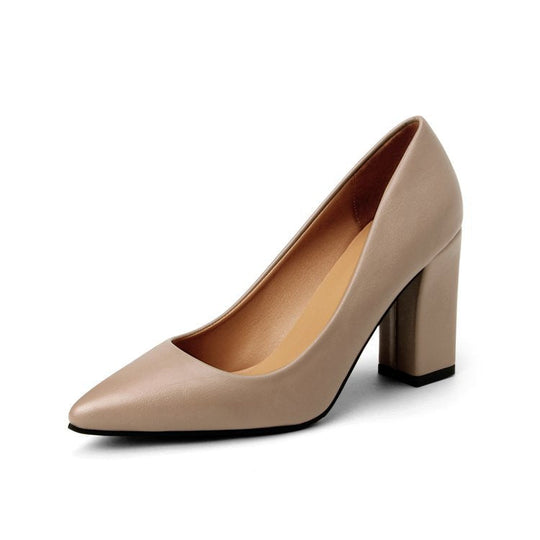 Damen elegante High Heels mit blockiertem Absatz
