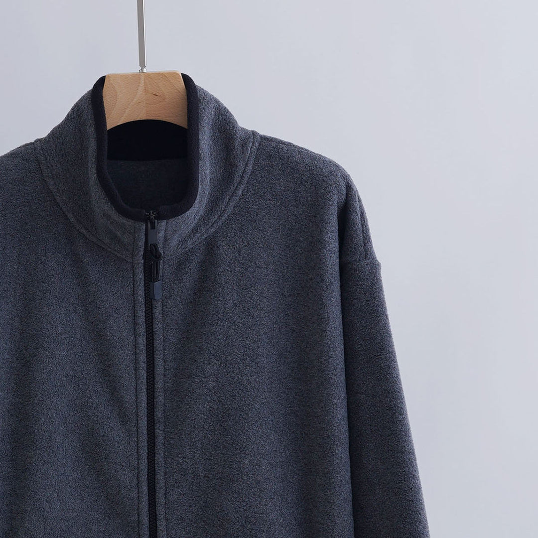 Damen Sportliche Fleecejacke mit hohem Kragen Nord Taschen