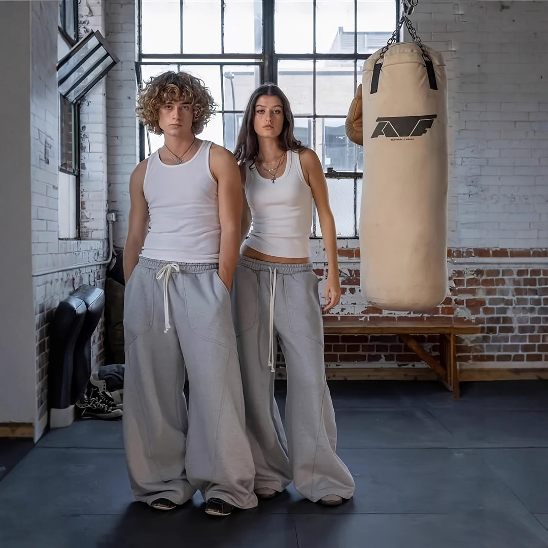 Damen Extraweite Lounge-Jogginghose mit hohem Bund, Kordelzug & geformten Kniepanelen Nord Taschen