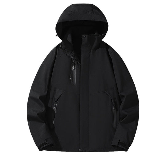 Herren Softshell-Windjacke mit Kapuze, wasserdichten Reißverschlüssen und verstellbarem Saum Nord Taschen