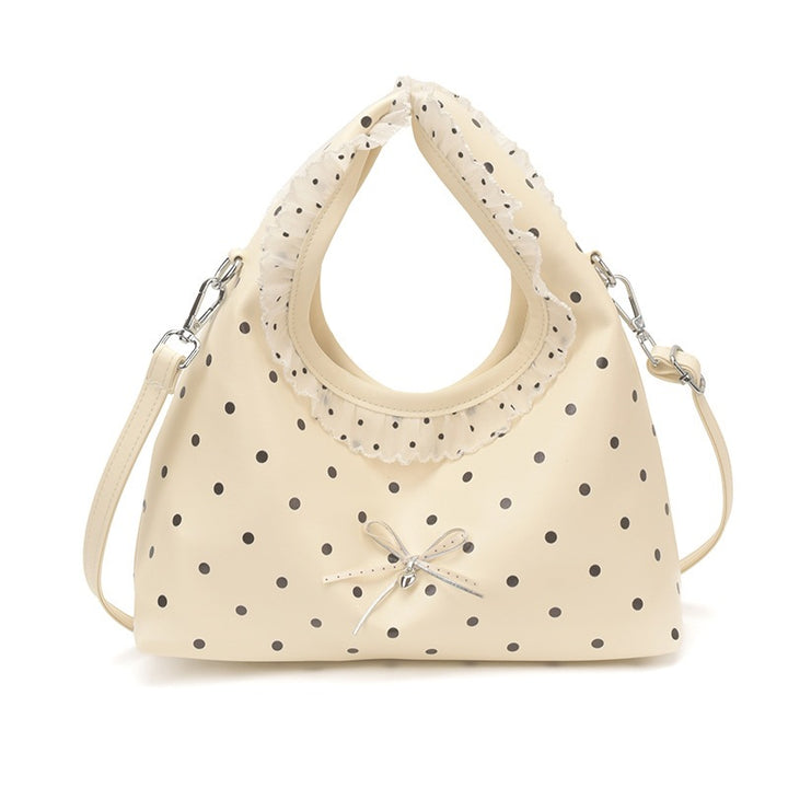 Damen Hobo-Tasche aus hochwertigem Kunstleder mit verspieltem Rüschendesign Nord Taschen