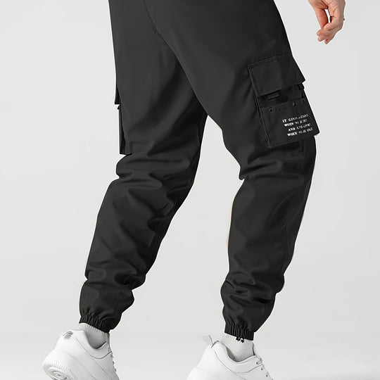 Herren Tapered Cargo-Jogginghose mit elastischem Bund, Multifachtaschen & Bündchen Nord Taschen