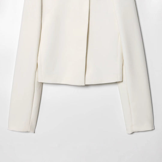 Damen Kurzblazer mit Stehkragen und asymmetrischer Knopfleiste Nord Taschen