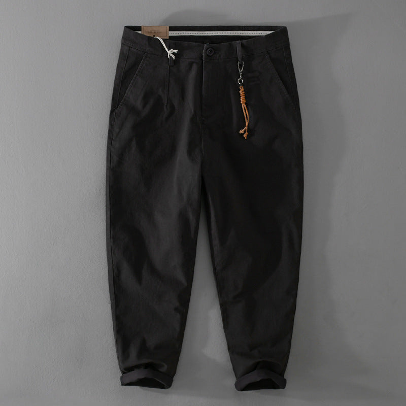Herren Baumwoll‑Twill Chino im Relaxed‑Tapered Schnitt mit Kordelzugbund und aufgesetzten Taschen Nord Taschen