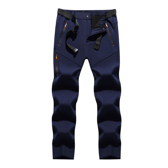 Herren Technische Softshell‑Outdoorhose mit vorgeformten Knien, wasserabweisenden Reißverschlüssen & integriertem Gürtel Nord Taschen