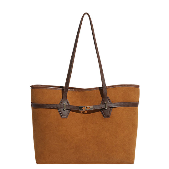 Damen vielseitige Tote-Tasche aus weichem Wildleder Nord Taschen