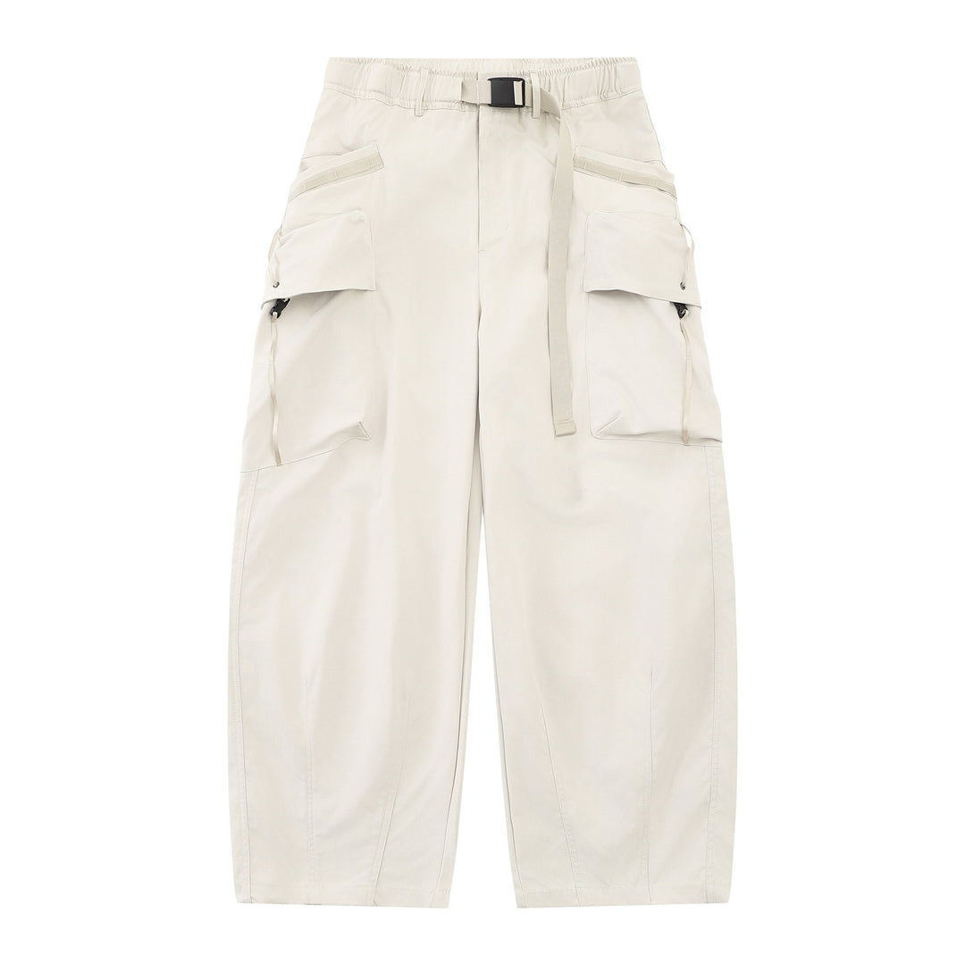 Damen Weite Cargo‑Culotte mit aufgesetzten Taschen und integriertem Webbing‑Gürtel Nord Taschen