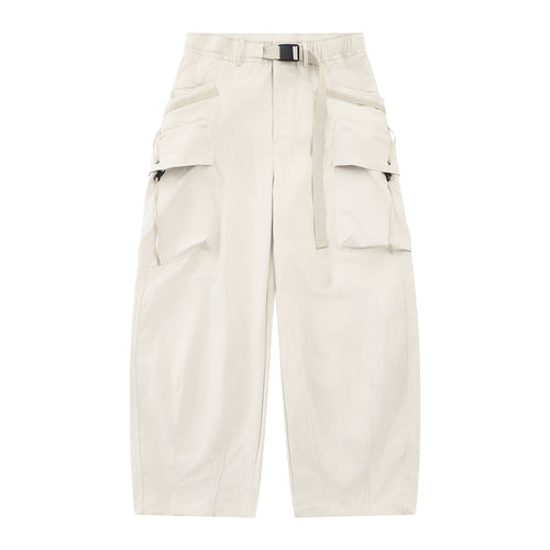 Damen Weite Cargo‑Culotte mit aufgesetzten Taschen und integriertem Webbing‑Gürtel Nord Taschen