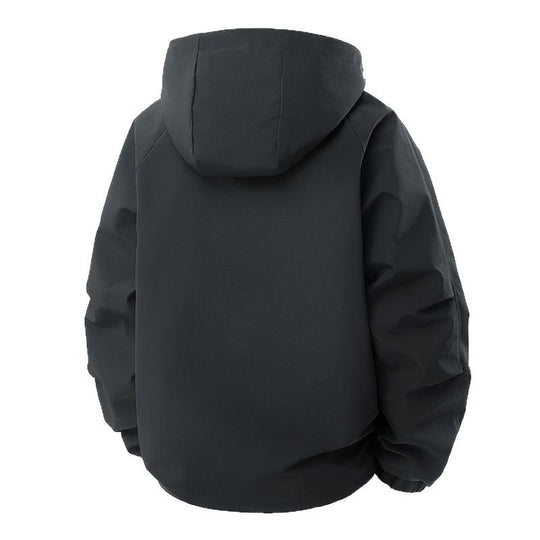 Herren Technische Kapuzen-Outdoorjacke mit Utility-Taschen und winddichter Membran Nord Taschen