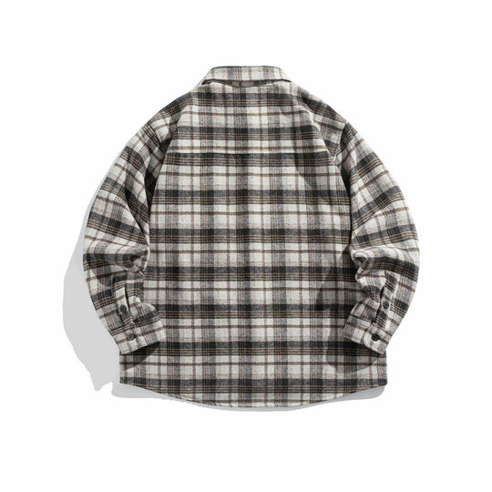 Herren Flanell‑Overshirt im Boxy‑Cut mit aufgesetzter Brusttasche Nord Taschen