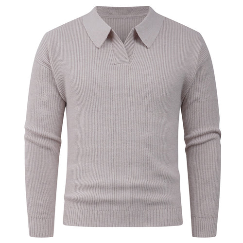 Herren Feines Strick-Poloshirt mit Hemdkragen und geripptem Saum Nord Taschen
