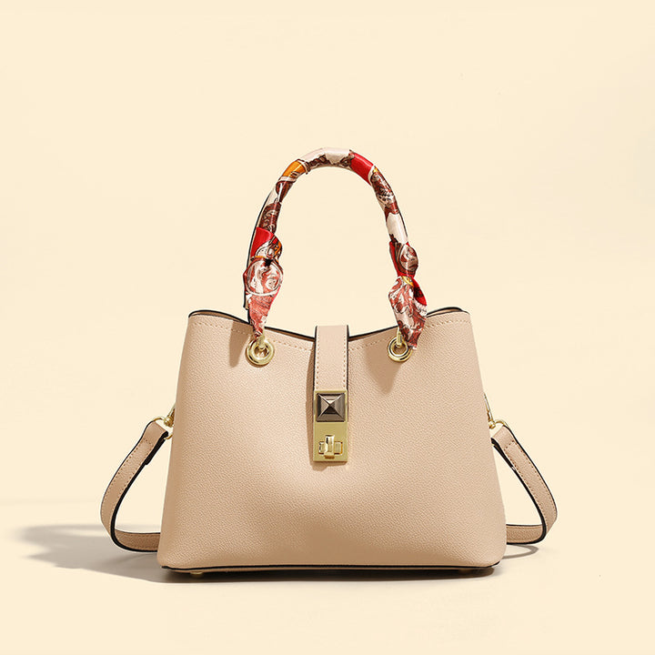 Damen Handtasche mit verspieltem Halstuch-Detail und elegantem Leder Nord Taschen