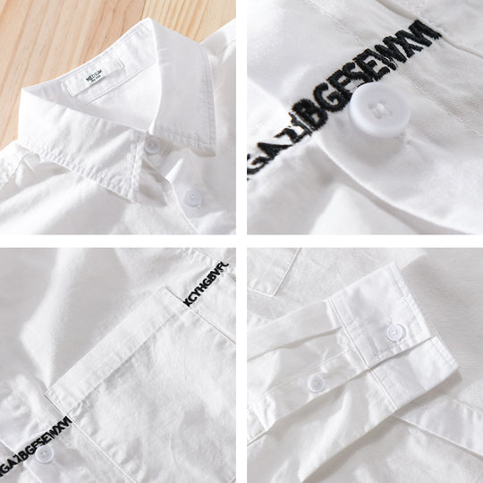 Herren Langarm-Hemd im Overshirt-Stil mit eingearbeitetem Schriftband und Brusttasche Nord Taschen