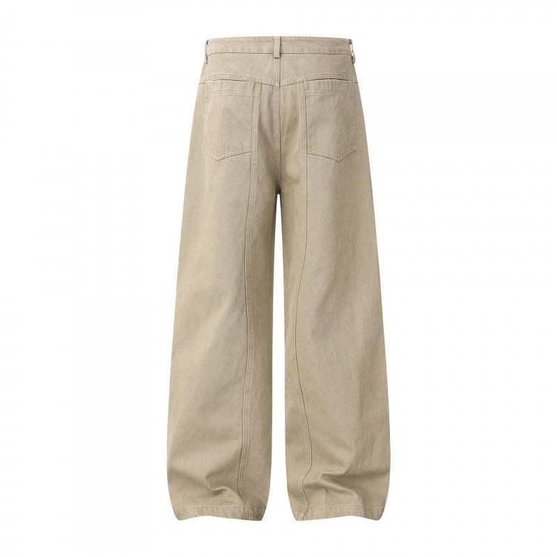 Damen Weite Highwaist-Ballonhose aus Baumwollmischung mit kastiger Silhouette Nord Taschen