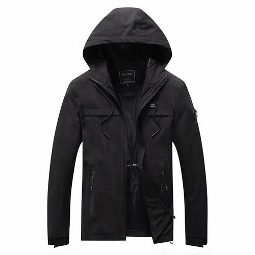Herren Softshell-Jacke mit Kapuze, winddichtem Außenmaterial und atmungsaktivem Meshfutter Nord Taschen