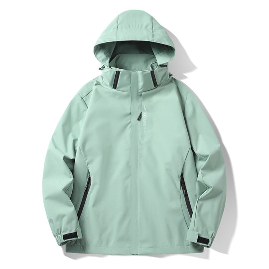 Herren Wasser- und winddichte technische Kapuzen-Outdoorjacke mit verschweißten Nähten und atmungsaktivem Futter Nord Taschen