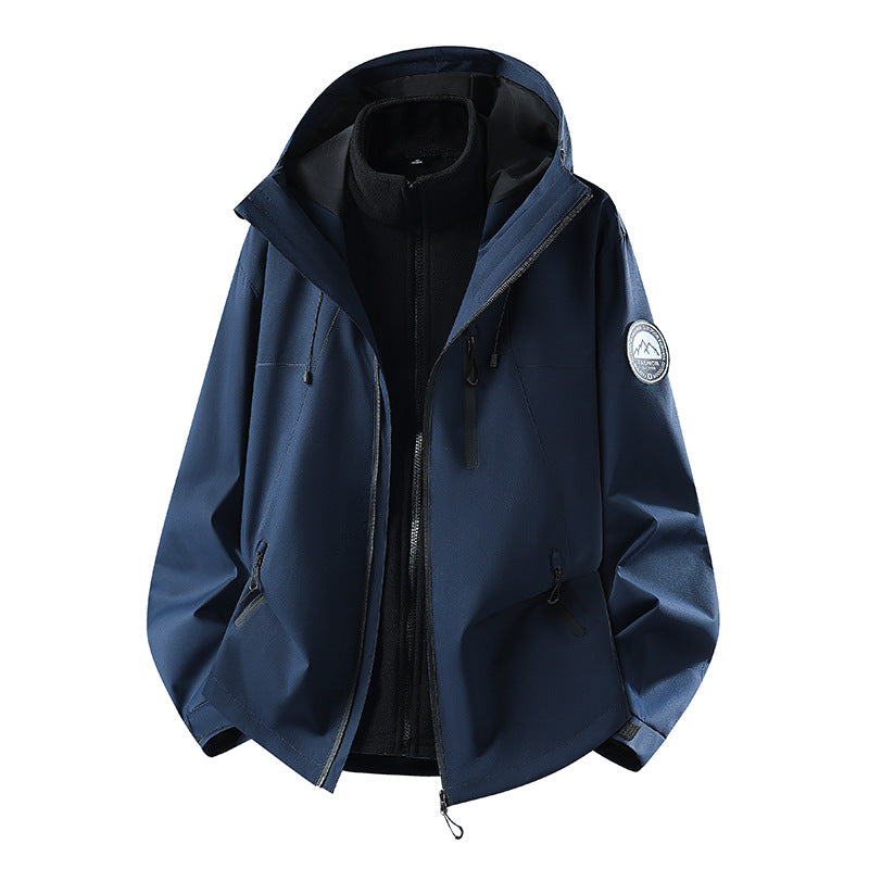 Herren Wasserdichte Softshell-Jacke mit Kapuze und atmungsaktiver Membran Nord Taschen
