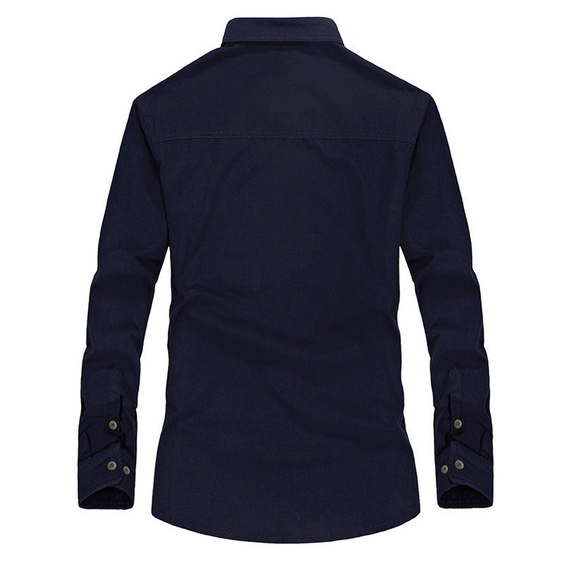 Herren Leicht gefütterte Canvas-Worker-Hemdjacke mit Brustpattentaschen Nord Taschen