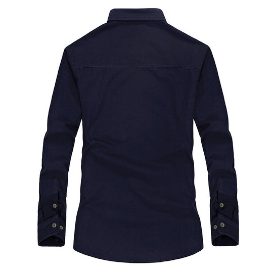 Herren Leicht gefütterte Canvas-Worker-Hemdjacke mit Brustpattentaschen Nord Taschen