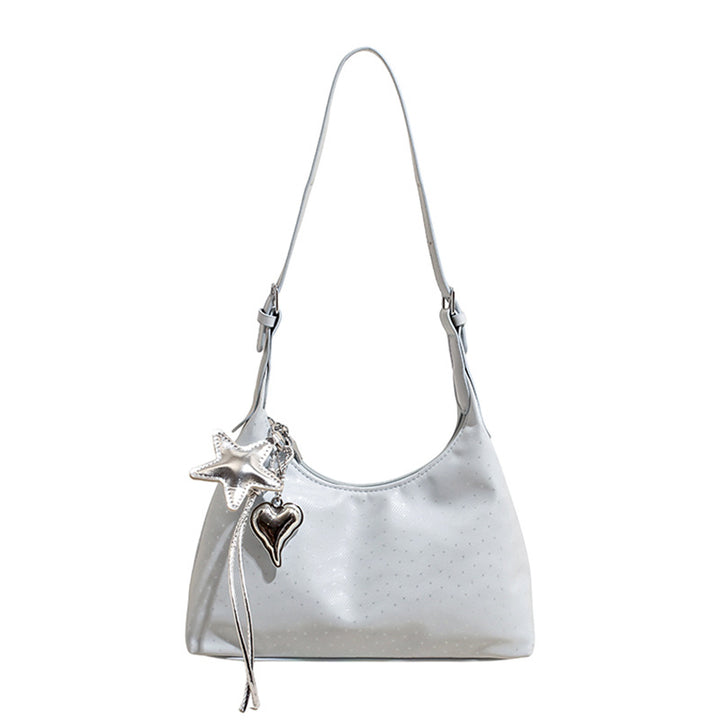Damen elegante Schultertasche mit einzigartigem Schmuckanhänger Nord Taschen