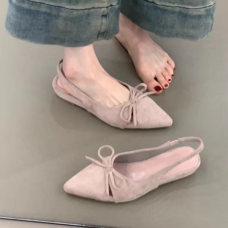 Damen Sling-Ballerinas mit dekorativem Schleifendetail und komfortablem Fußbett