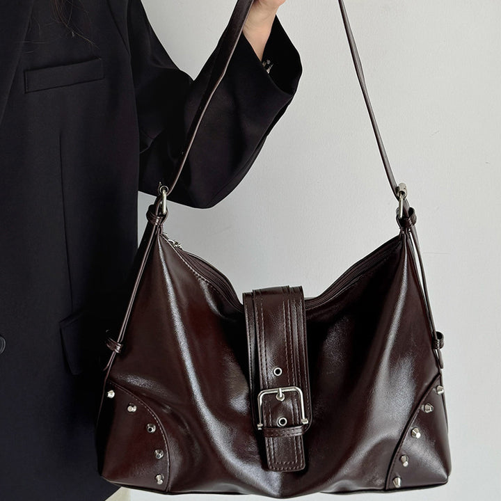Damen elegante Schultertasche mit modischem Schnallenakzent Nord Taschen