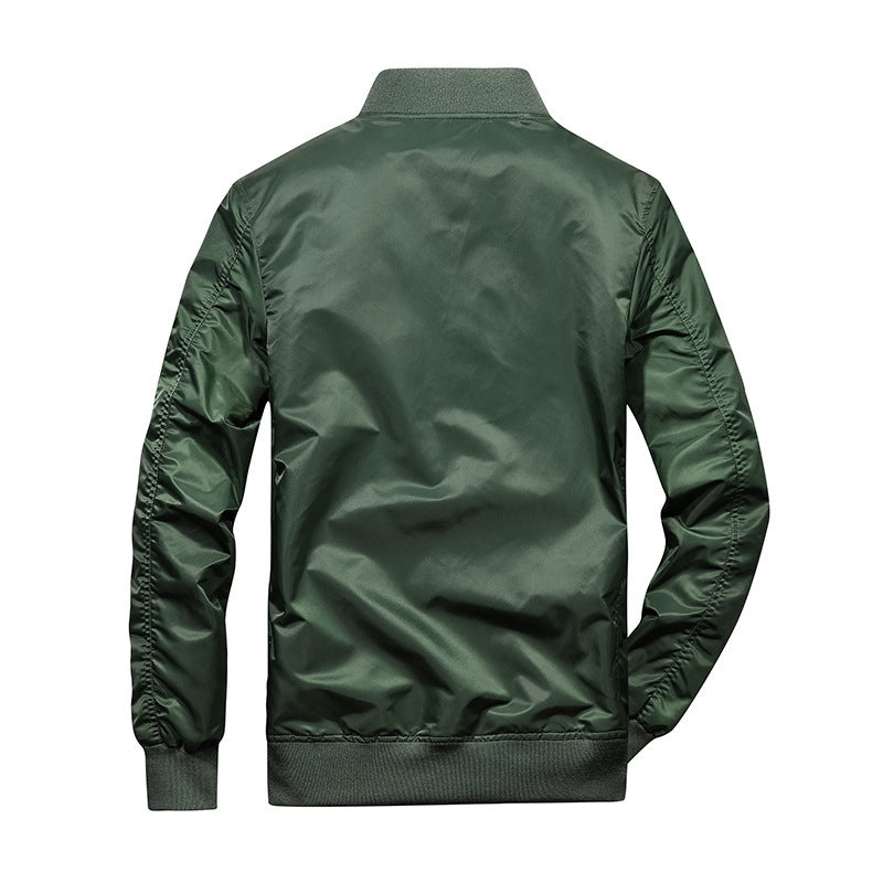 Herren Bomberjacke im Aviator-Utility-Stil mit Ärmeltasche und verstärkten Rippbündchen Nord Taschen