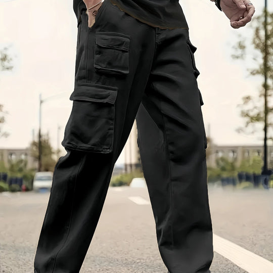 Herren Oversized Cargohose mit verstärkten Klappfächern und geradem Bein Nord Taschen