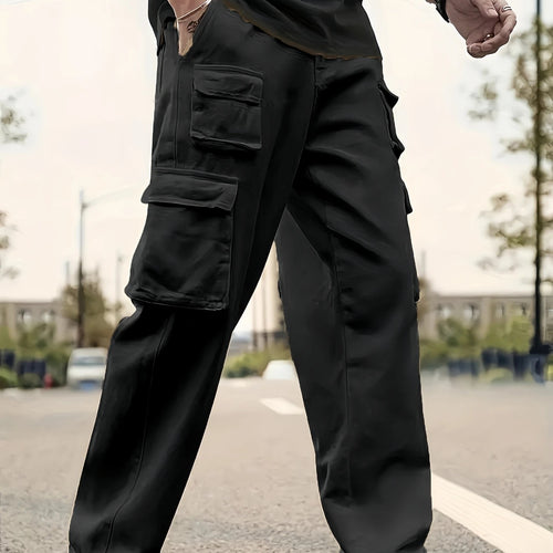 Herren Oversized Cargohose mit verstärkten Klappfächern und geradem Bein Nord Taschen