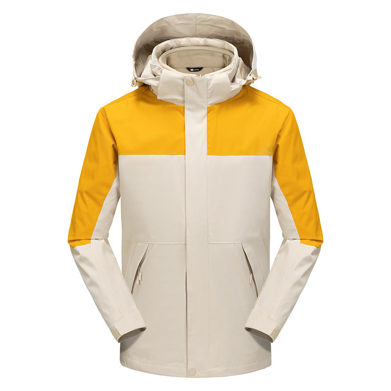 Herren Wasserabweisende Softshell-Jacke mit verstellbarer Kapuze und verdeckten Reißverschlusstaschen Nord Taschen