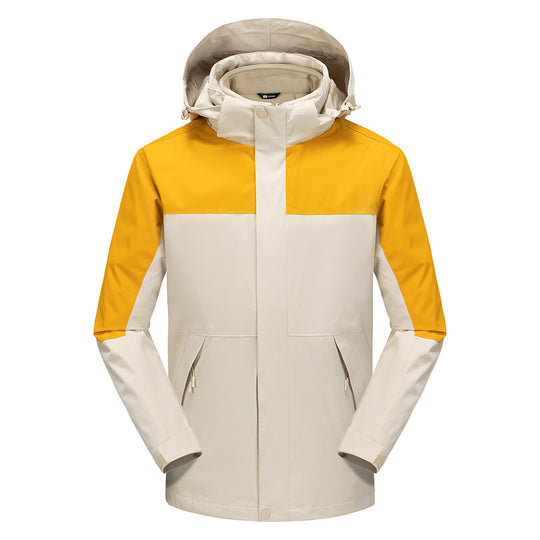 Herren Wasserabweisende Softshell-Jacke mit verstellbarer Kapuze und verdeckten Reißverschlusstaschen Nord Taschen