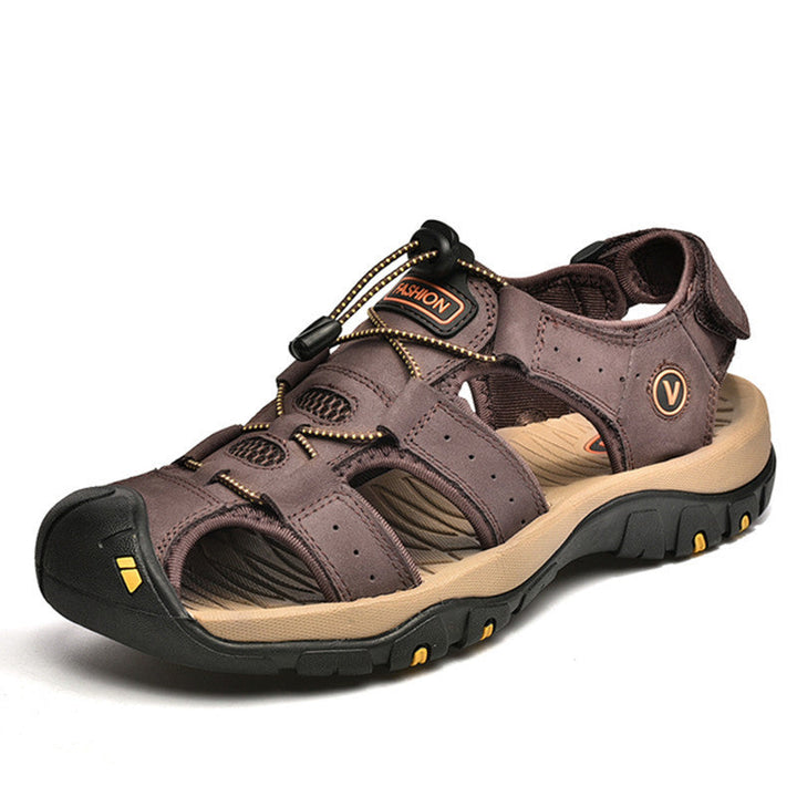 Herren Trekking-Sandalen mit verstellbarem Schnellschnürsystem und rutschfester Sohle