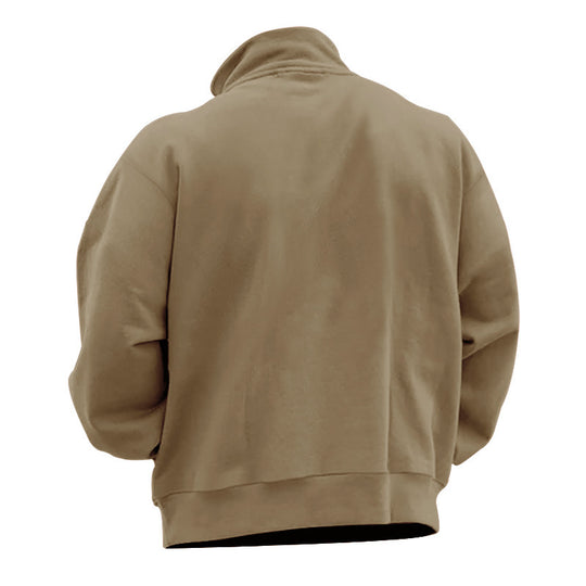 Herren Komfort-Halbzip-Sweatshirt aus French-Terry mit Stehkragen Nord Taschen