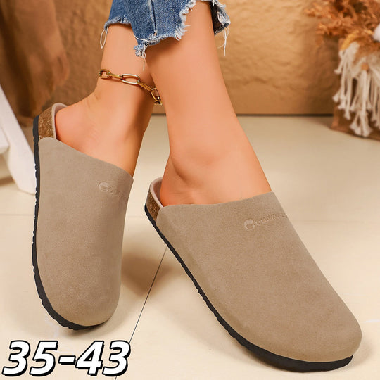 Damen Bequeme Clogs aus weichem Wildleder mit anatomisch geformtem Fußbett