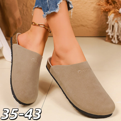 Damen Bequeme Clogs aus weichem Wildleder mit anatomisch geformtem Fußbett