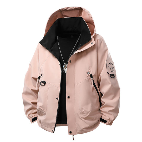 Herren Wasserabweisende Kapuzen‑Utility‑Jacke mit Multitaschen, Kordelzug und Reißverschluss Nord Taschen