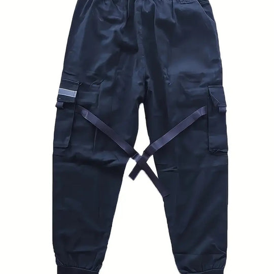 Herren Technische Cargo-Jogginghose mit Mehrfachtaschen, Gurtriemen & elastischem Bündchen Nord Taschen