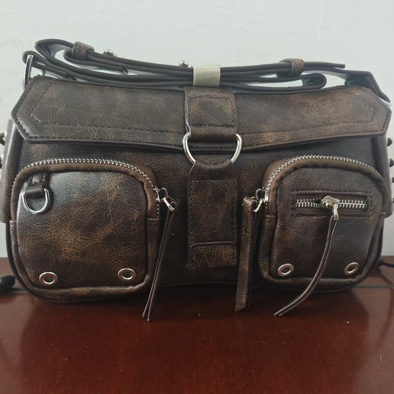 Damen Schultertasche mit mehreren Reißverschlussfächern und eleganter Form Nord Taschen