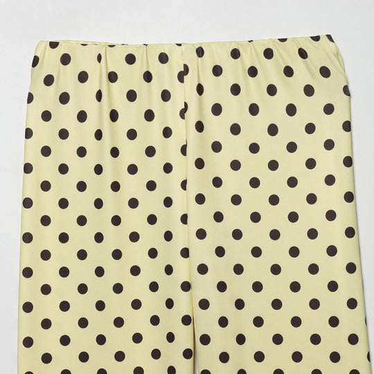 Damen Hochtaillierte Gepunktete Leggings aus Stretchjersey Nord Taschen