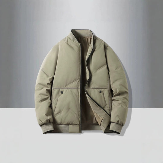 Herren Gepolsterte Thermo-Bomberjacke mit Stehkragen, Reißverschluss & isolierender Wattierung Nord Taschen