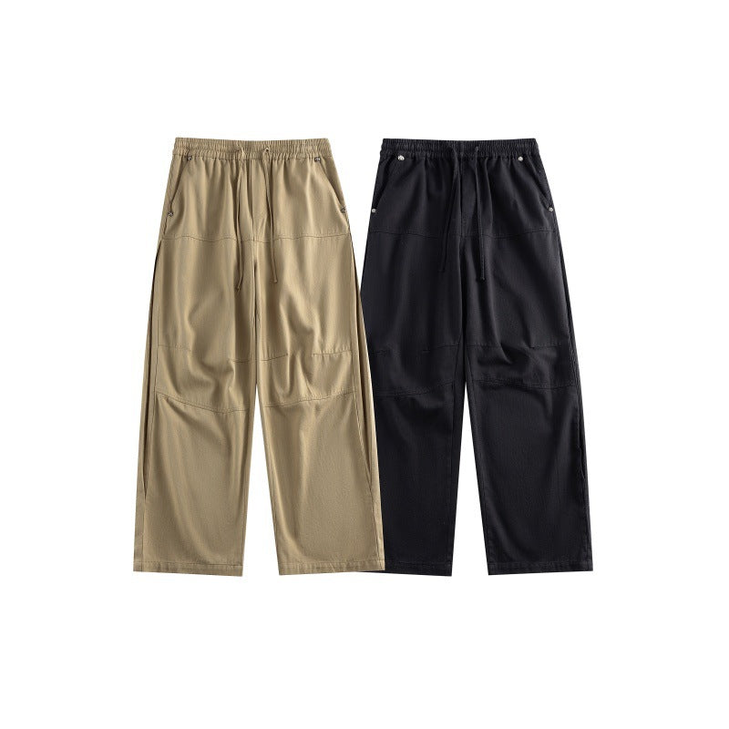 Damen Weite Culotte-Hose im Utility-Stil mit elastischem Bund, Tunnelzug und aufgesetzten Taschen Nord Taschen