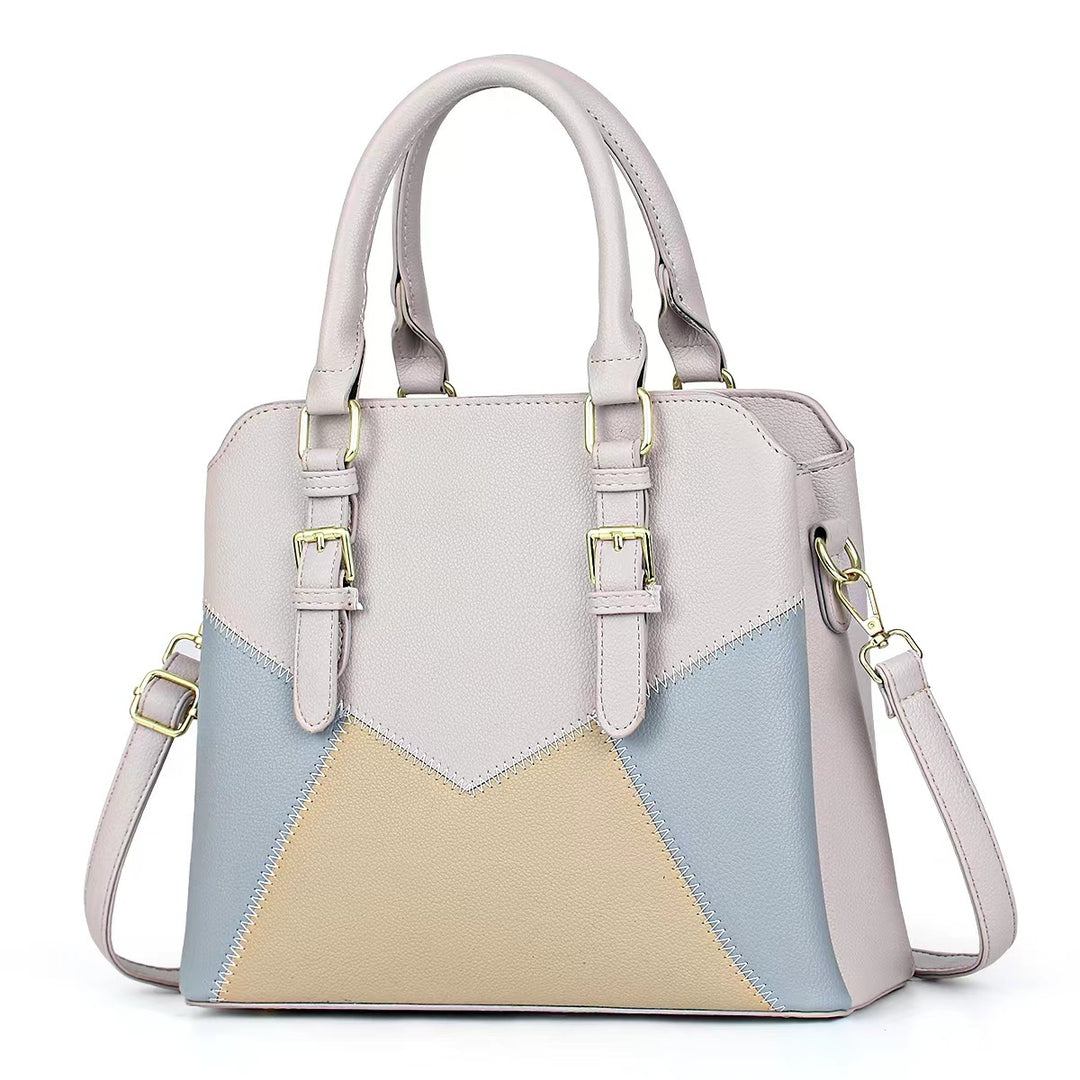 Damen Handtasche mit modernem Farbblock-Design und verstellbarem Schulterriemen Nord Taschen