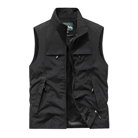 Herren Atmungsaktive Photografen-Utility‑Weste mit Mesh‑Innenfutter und Mehrfach‑Taschen Nord Taschen