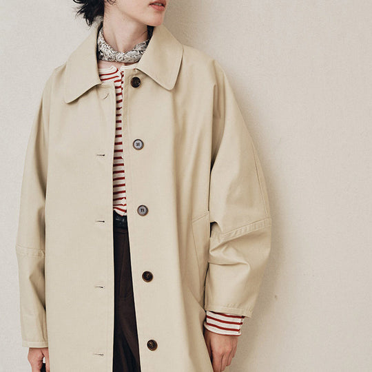 Damen Lange Trenchcoat Nord Taschen