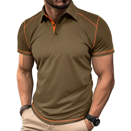 Kurzärmeliges Poloshirt zum Spleißen