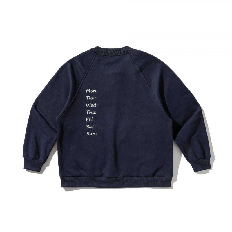 Unisex Oversize-Sweatshirt mit Henley-Knopfleiste, Raglanärmeln und runden Eingrifftaschen Nord Taschen